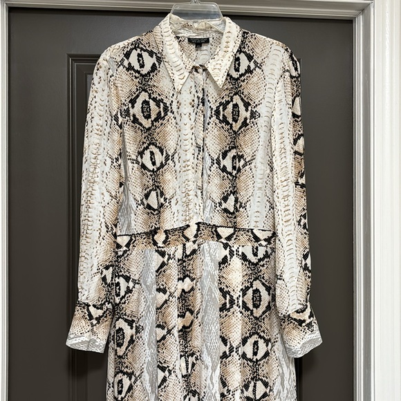 Topshop Midi Snakeskin Print Dress 12 - Picture 4 of 9